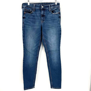 Old Navy Women’s Super Skinny Jeans Size 8 Blue Stretch Mid Rise Dark Wash Denim